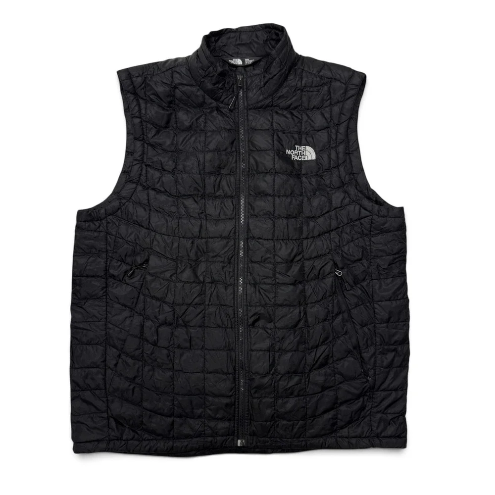 The North Face Thermoball Vest Mens Large Black Quilted Insulated NF00C940